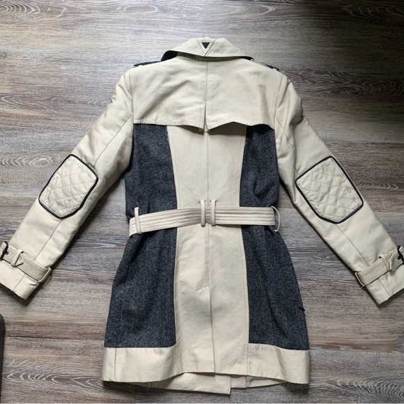 Sam Edelman Tan & Gray Trench Coat S - Picture 4 of 10